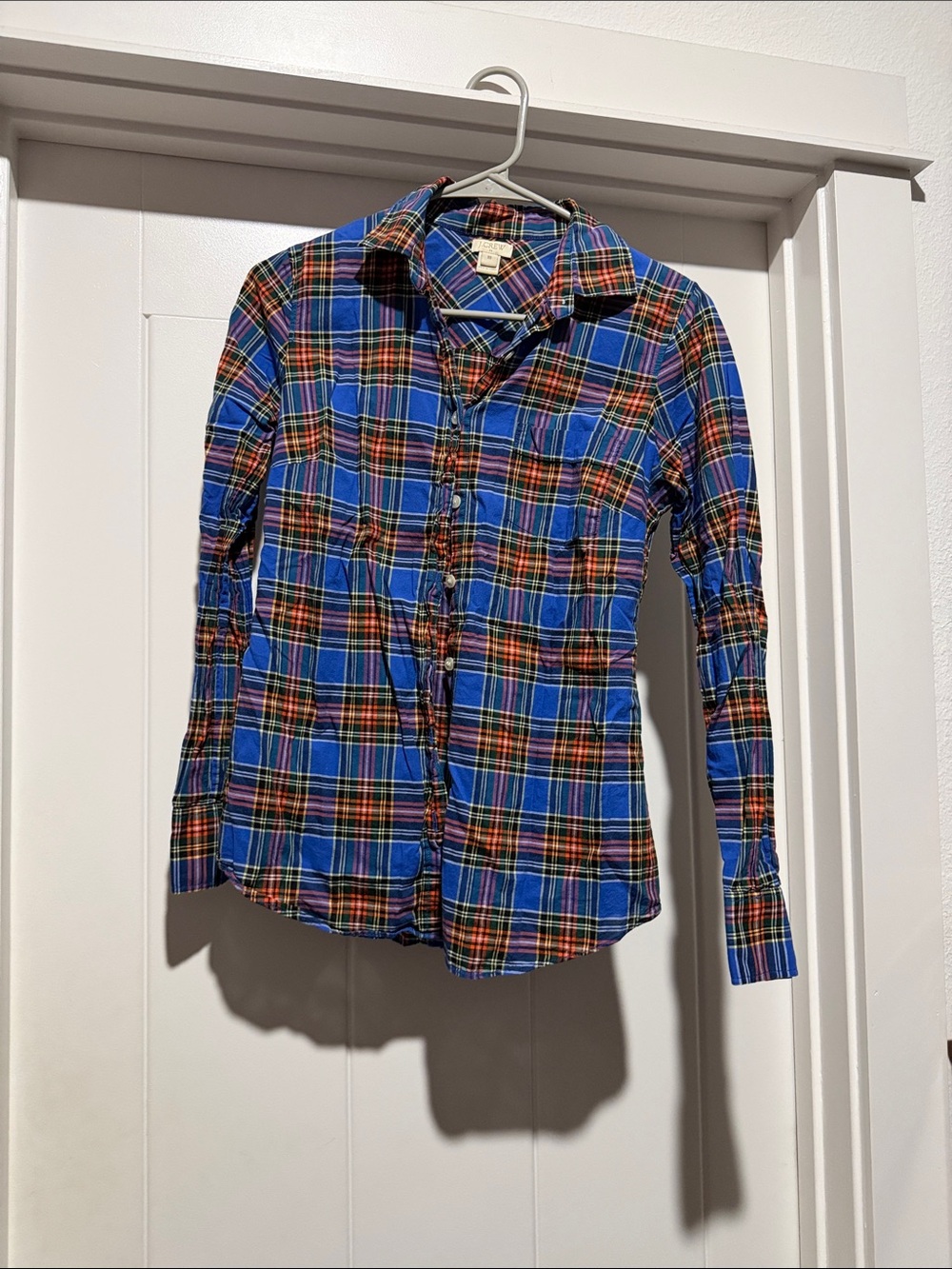 J. Crew Blue Red Plaid Button-Down Shirt